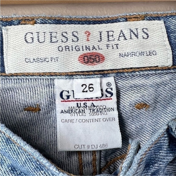 Vintage 90s Guess Jeans 050 Original Fit Women’s Size 26 High-to-Mid Rise Blue - Picture 4 of 8
